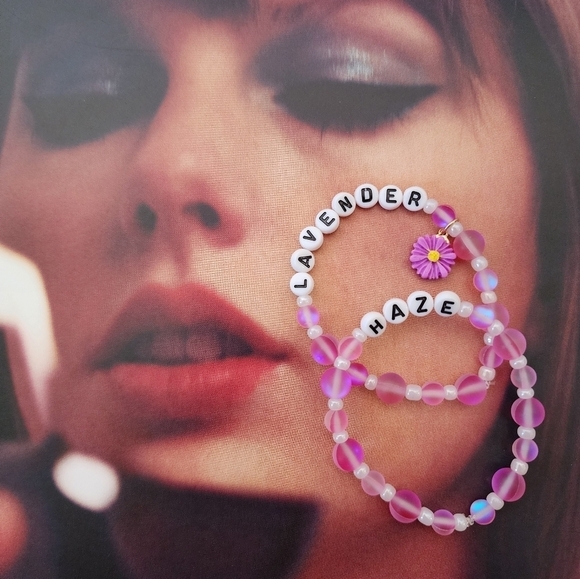Taylor Swift Lavender Haze Handmade Friendship Bracelets Set Of 2 - Picture 2 of 5